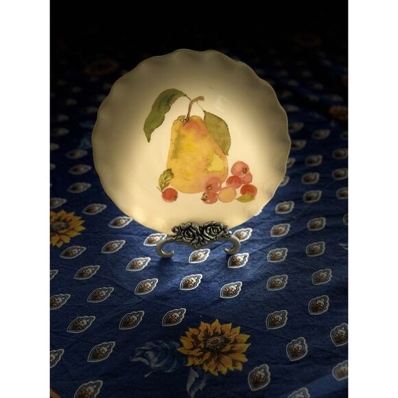 Crate & Barrel Harvest Fruit plate pear - Picture 2 of 5